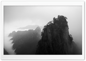 Stunning View, Mist, Mount Huangshan, China Ultra HD Wallpaper for 4K UHD Widescreen desktop, tablet & smartphone