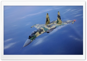 SU-35 Fighter In Air Ultra HD Wallpaper for 4K UHD Widescreen desktop, tablet & smartphone