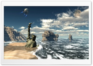 submerged in sand 4K UHD Wallpaper for Widescreen and UltraWide Desktop, UltraHD TV, Smartphone, Tablet