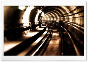 Subway Tunnel Ultra HD Wallpaper for 4K UHD Widescreen Desktop, Lockscreen, Screensaver, TV, Tablet, Smartphone