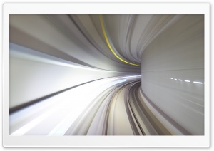 Subway Tunnel High Speed Motion Blur Ultra HD Wallpaper for 4K UHD Widescreen desktop, tablet & smartphone
