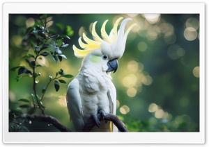 Sulphur-crested Cockatoo Bird Ultra HD Wallpaper for 4K UHD Widescreen Desktop, Lockscreen, Screensaver, TV, Tablet, Smartphone