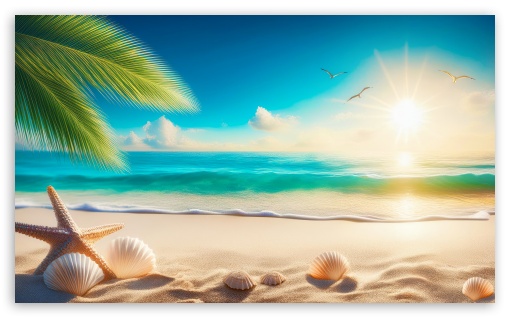 Summer Beach Background UltraHD Wallpaper for UHD 16:9 2160p 1440p 1080p 900p 720p ; 8K UHD TV 16:9 Ultra High Definition 2160p 1440p 1080p 900p 720p ; Widescreen 5:3 WGA ; Tablet 1:1 ; Mobile 2:3 3:4 - ;