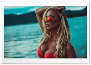 Summer, Blonde Woman Ultra HD Wallpaper for 4K UHD Widescreen desktop, tablet & smartphone