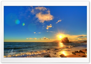 Summer Sunset Scene Ultra HD Wallpaper for 4K UHD Widescreen desktop, tablet & smartphone