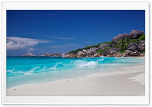 Summer Vacation, Seychelles, Grand Anse, La Digue 4K UHD Wallpaper for Widescreen and UltraWide Desktop, UltraHD TV, Smartphone, Tablet