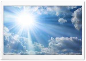 Sun And White Clouds In The Sky Ultra HD Wallpaper for 4K UHD Widescreen desktop, tablet & smartphone