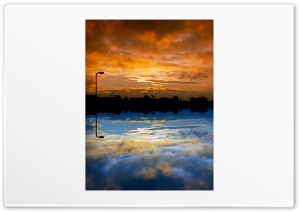 Sun Rise/Set Over Marks Tey 4K UHD Wallpaper for Widescreen and UltraWide Desktop, UltraHD TV, Smartphone, Tablet