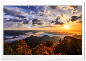 Sun Shining Over Mountains Ultra HD Wallpaper for 4K UHD Widescreen desktop, tablet & smartphone