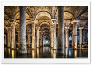 Sunken Palace or Basilica Cistern Istanbul, Turkey Ultra HD Wallpaper for 4K UHD Widescreen desktop, tablet & smartphone