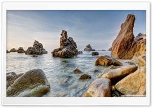 Sunrise at Cala dels Frares Lloret de Mar, Catalonia Ultra HD Wallpaper for 4K UHD Widescreen desktop, tablet & smartphone