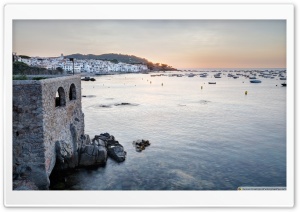 Sunrise At Calella de Palafrugell Catalonia Ultra HD Wallpaper for 4K UHD Widescreen desktop, tablet & smartphone