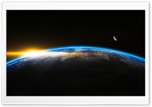 Sunrise from Space Ultra HD Wallpaper for 4K UHD Widescreen desktop, tablet & smartphone