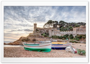Sunrise on the Beach Tossa de Mar, Catalonia Ultra HD Wallpaper for 4K UHD Widescreen desktop, tablet & smartphone