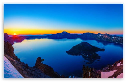 Sunrise Over Crater Lake National Park, Oregon UltraHD Wallpaper for UHD 16:9 ; HD 16:9 ; UltraWide 21:9 24:10 32:9 32:10 ; Widescreen 16:10 5:3 ; Fullscreen 4:3 5:4 3:2 ; Tablet 1:1 ; Dual 16:10 5:3 16:9 4:3 5:4 3:2 ;