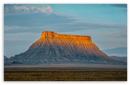 Sunrise Over Factory Butte in the Utah Badlands UltraHD Wallpaper for UHD 16:9 ; HD 16:9 ; UltraWide 21:9 24:10 32:9 32:10 ; Widescreen 16:10 5:3 ; Fullscreen 4:3 5:4 3:2 ; Tablet 1:1 ; Mobile 9:16 9:19.5 9:20 9:21 9:22 10:16 2:3 3:5 3:4 ; Dual 16:10 5:3 16:9 4:3 5:4 3:2 ; Triple 16:10 5:3 16:9 4:3 5:4 3:2 ;