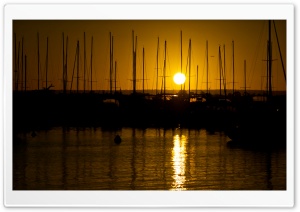 Sunrise Over The Masts Of Matilda Bay Ultra HD Wallpaper for 4K UHD Widescreen desktop, tablet & smartphone
