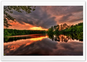 Sunset - River - Forest Ultra HD Wallpaper for 4K UHD Widescreen desktop, tablet & smartphone