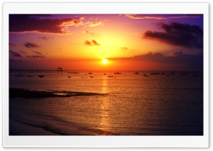 Sunset at Salvador 2 Ultra HD Wallpaper for 4K UHD Widescreen desktop, tablet & smartphone