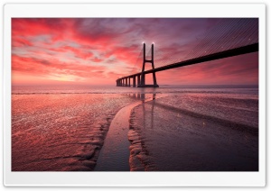 Sunset Bridge Ultra HD Wallpaper for 4K UHD Widescreen desktop, tablet & smartphone