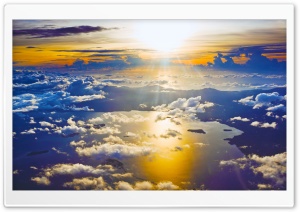 Sunset from a Plane Ultra HD Wallpaper for 4K UHD Widescreen desktop, tablet & smartphone
