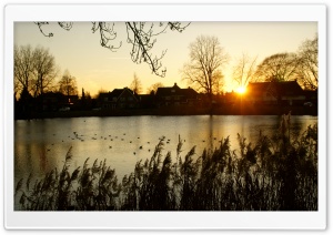 Sunset, Hengelo, Netherlands Ultra HD Wallpaper for 4K UHD Widescreen desktop, tablet & smartphone