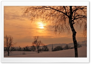 Sunset In Winter Ultra HD Wallpaper for 4K UHD Widescreen desktop, tablet & smartphone
