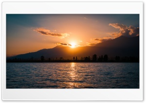 Sunset, Issyk Kul Lake, Kyrgyzstan Ultra HD Wallpaper for 4K UHD Widescreen desktop, tablet & smartphone