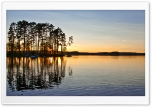 Sunset On The Lake Ultra HD Wallpaper for 4K UHD Widescreen desktop, tablet & smartphone