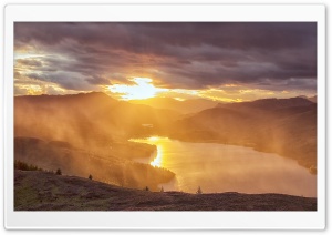 Sunset on the Trossachs, Scotland Ultra HD Wallpaper for 4K UHD Widescreen desktop, tablet & smartphone