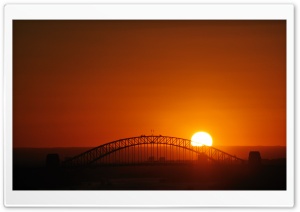 Sunset Over The Bridge Ultra HD Wallpaper for 4K UHD Widescreen desktop, tablet & smartphone