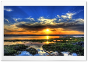 Sunset over the Waters Ultra HD Wallpaper for 4K UHD Widescreen desktop, tablet & smartphone