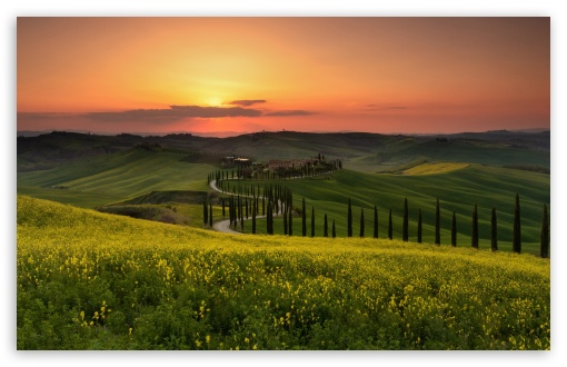 Sunset over Tuscan Hills UltraHD Wallpaper for UHD 16:9 ; HD 16:9 ; UltraWide 21:9 24:10 32:9 32:10 ; Widescreen 16:10 5:3 ; Fullscreen 4:3 5:4 3:2 ; Tablet 1:1 ; Mobile 9:16 9:19.5 9:20 9:21 9:22 10:16 2:3 3:5 3:4 ; Dual 16:10 5:3 16:9 4:3 5:4 3:2 ;