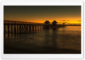 Sunset, Pier, Florida Ultra HD Wallpaper for 4K UHD Widescreen desktop, tablet & smartphone