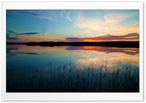 Sunset Reflection On Lake Ultra HD Wallpaper for 4K UHD Widescreen desktop, tablet & smartphone