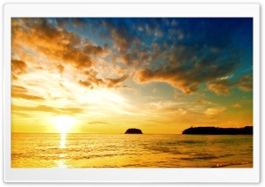 Sunset Sea Beach Ultra HD Wallpaper for 4K UHD Widescreen desktop, tablet & smartphone