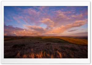 Sunset Sky Over The Hills Ultra HD Wallpaper for 4K UHD Widescreen desktop, tablet & smartphone