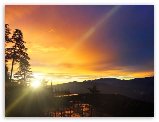 Sunset view UltraHD Wallpaper for Fullscreen 4:3 ;