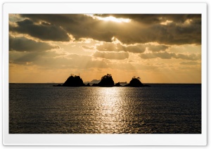 Sunset with Small Islands Ultra HD Wallpaper for 4K UHD Widescreen desktop, tablet & smartphone