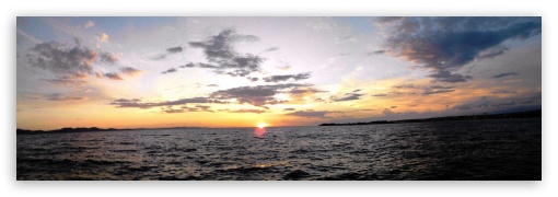 Sunset Zadar Croatia Panorama UltraHD Wallpaper for Dual 16:10 5:3 16:9 WHXGA WQXGA WUXGA WXGA WGA 2160p 1440p 1080p 900p 720p ;