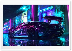 SuperCar Night City Ultra HD Wallpaper for 4K UHD Widescreen desktop, tablet & smartphone