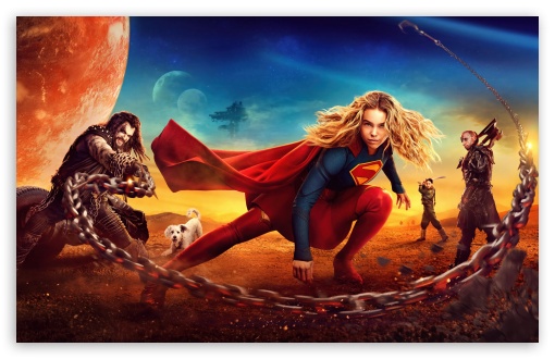 Supergirl - Milly Alcock as Kara Zor-El, Jason Momoa as Lobo UltraHD Wallpaper for UHD 16:9 ; HD 16:9 ; UltraWide 21:9 24:10 32:9 32:10 ; Widescreen 16:10 ; Dual 16:10 16:9 ;