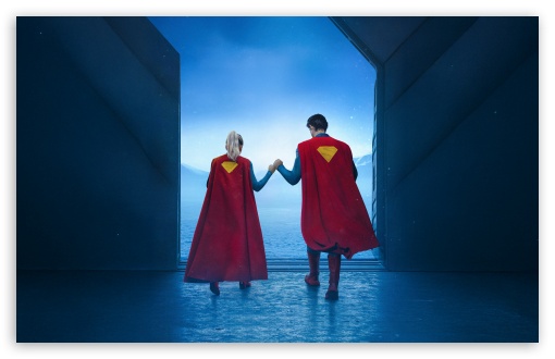 Supergirl and Superman UltraHD Wallpaper for UHD 16:9 ; HD 16:9 ; UltraWide 21:9 24:10 32:9 32:10 ; Widescreen 16:10 ; Tablet 1:1 ; Mobile 9:16 ; Dual 16:10 16:9 ;