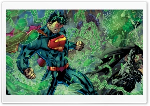 Superman, Batman, Green Lantern fight Ultra HD Wallpaper for 4K UHD Widescreen desktop, tablet & smartphone