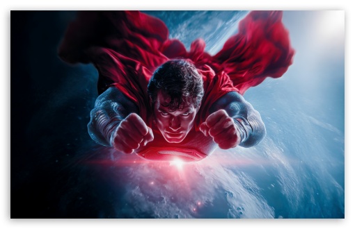 Superman Flying Above Earth UltraHD Wallpaper for UHD 16:9 ; HD 16:9 ; UltraWide 21:9 24:10 32:9 32:10 ; Widescreen 16:10 ; Tablet 1:1 ; Mobile 9:16 9:19.5 9:20 9:21 9:22 ; Dual 16:10 16:9 ;