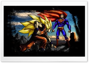 Superman VS Goku Ultra HD Wallpaper for 4K UHD Widescreen desktop, tablet & smartphone