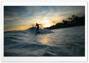 Surfer Silhouette Ultra HD Wallpaper for 4K UHD Widescreen desktop, tablet & smartphone