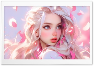 Sweet Pink Cute Blonde Girl Ultra HD Wallpaper for 4K UHD Widescreen desktop, tablet & smartphone