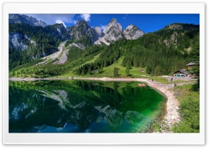 Switzerland Beautiful Green Lake Mountains Ultra HD Wallpaper for 4K UHD Widescreen Desktop, Lockscreen, Screensaver, TV, Tablet, Smartphone