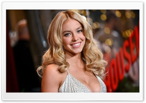 Sydney Sweeney Smiling, Event 4K UHD Wallpaper for Widescreen and UltraWide Desktop, UltraHD TV, Smartphone, Tablet